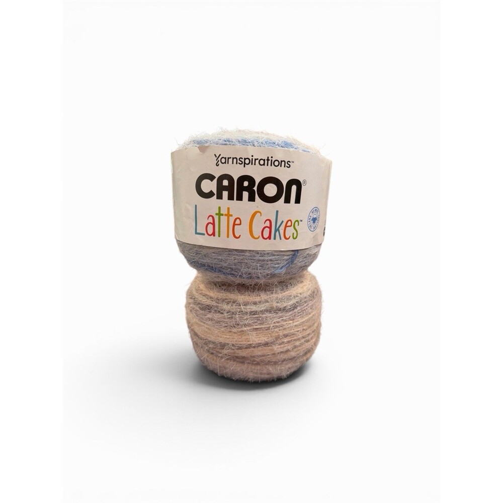 2 Skeins Caron Yarnspirations Latte Cakes Yarn Black/blue berry 8.8oz